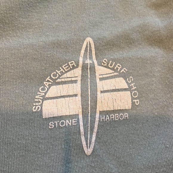 Suncatcher Surf Shop Bottom Cuff Sweatpants, Size: Small, Color: light green - Picture 2 of 3